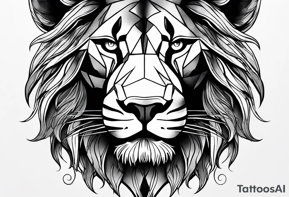 the letters tdm with smoke in a lions eye tattoo idea