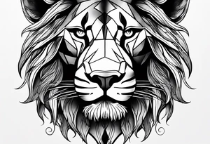 the letters tdm with smoke in a lions eye tattoo idea