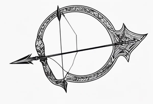 Bow and Arrow tattoo idea