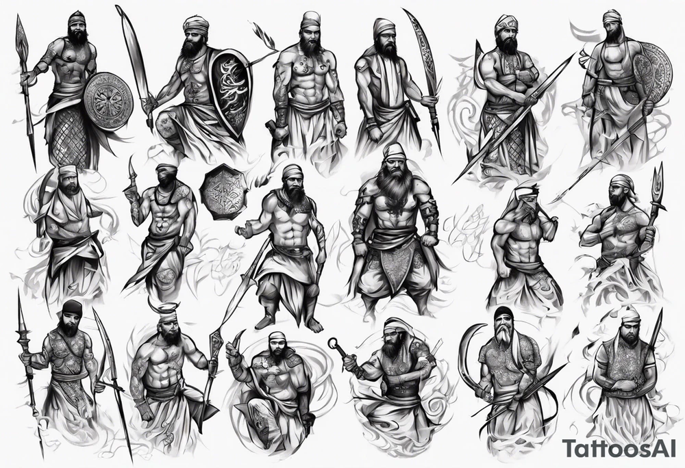 islamic warrior tattoo idea