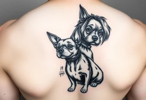 18 years old girl with curves doggy stylish tattoo idea