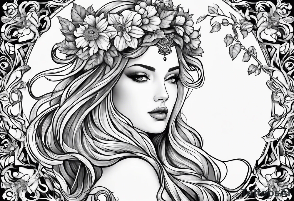Persephone, sexy, powerful, curvy tattoo idea Persephone, sexy, powerful, curvy tattoo idea