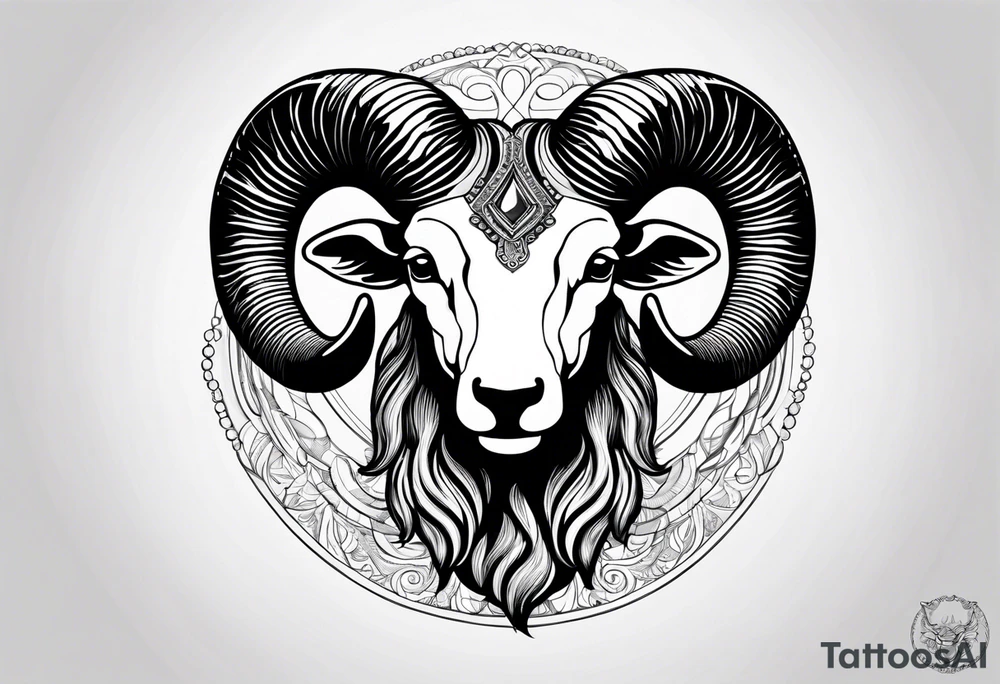 Aries ram horns , 04-02-85 tattoo idea