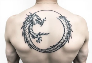 a circle formed by a dragon tattoo idea