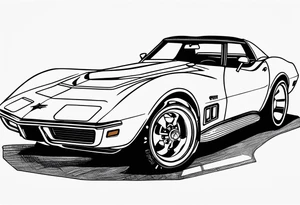 1971 corvette tumbler tattoo idea