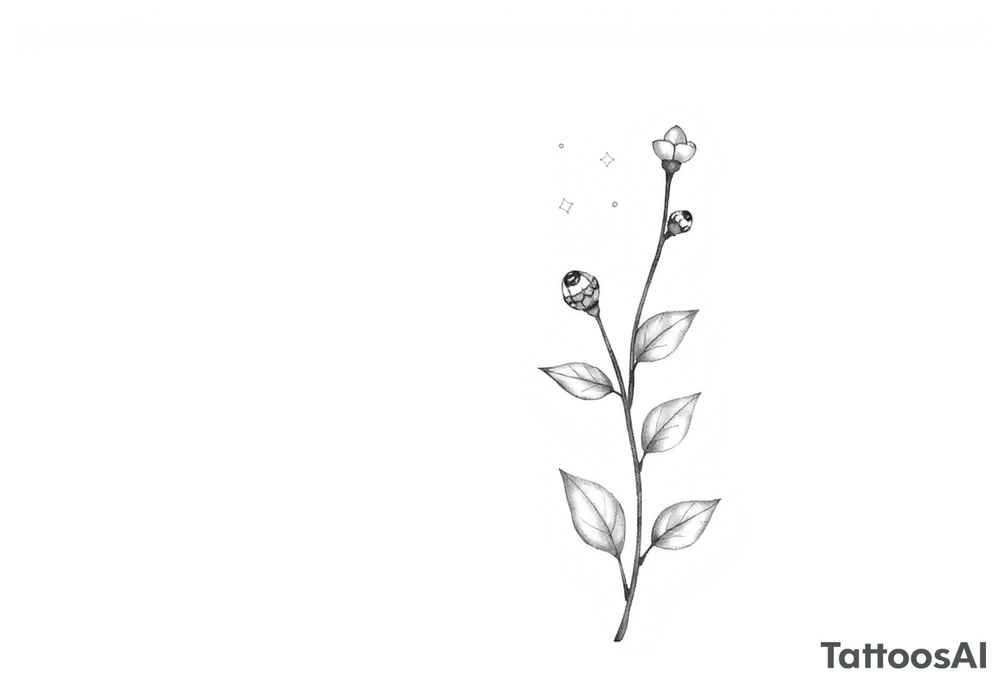 Simple, delicate, fine line, stars, plant. Vertical tattoo idea Simple, delicate, fine line, stars, plant. Vertical tattoo idea