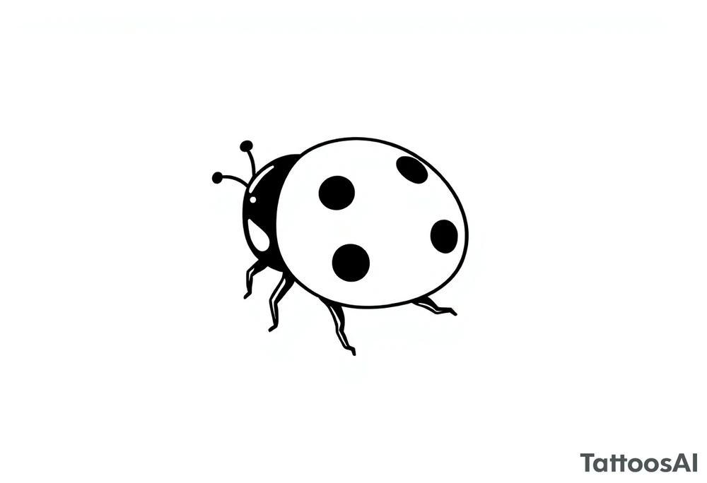 Cute ladybug tattoo idea