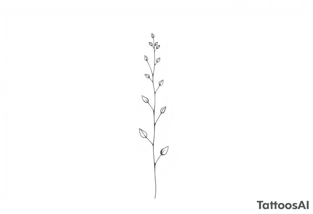 Simple, delicate, fine line, plant. Vertical tattoo idea Simple, delicate, fine line, plant. Vertical tattoo idea