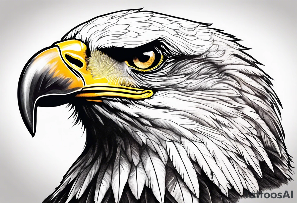 Powerful flying eagle tattoo idea