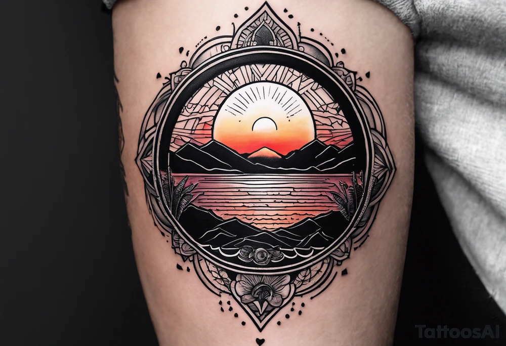 Simple line tattoo of a sunset with the inscription Memento mori
I want to put it on my knee
Without cocoas tattoo idea