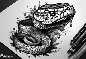 i want tatto of snake wraping around my forearm tattoo idea
