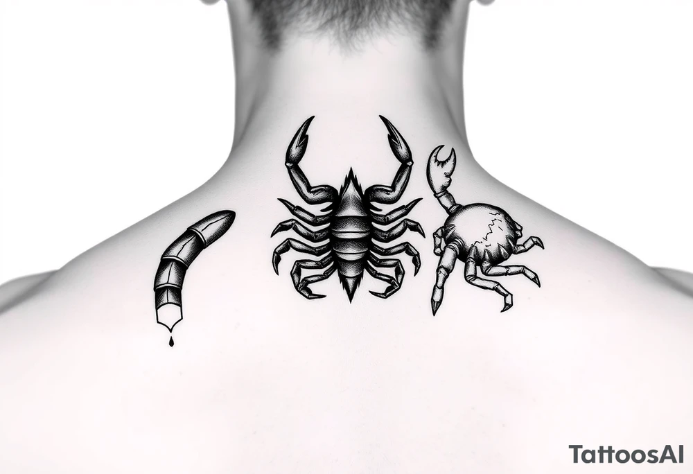 constellation scorpio and cancer tattoo idea