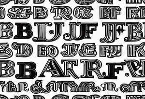Join initials of BJF and ARF tattoo idea