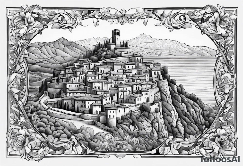 Map of calabria tattoo idea