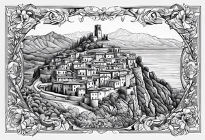 Map of calabria tattoo idea