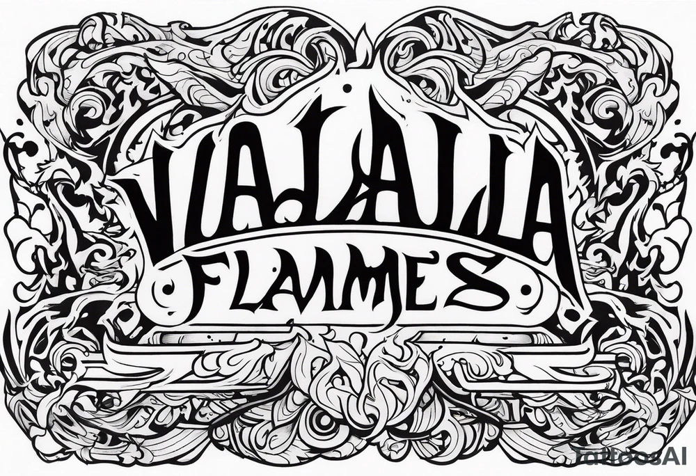 Valhalla flames tattoo idea