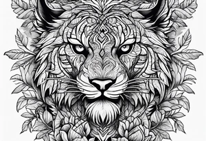 bark and foliage tattoo idea