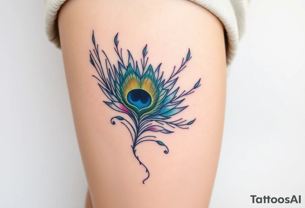 Peacock feather tattoo idea