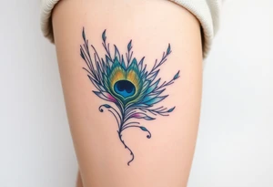 Peacock feather tattoo idea