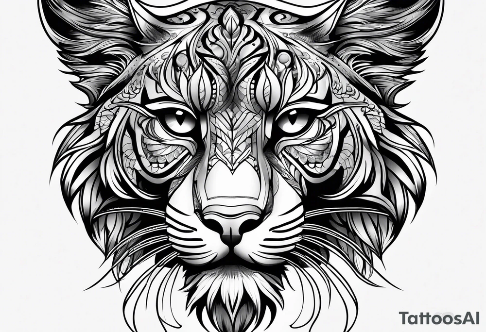 big cat tattoo idea