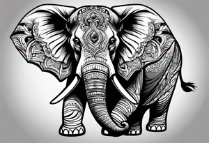 Angry elephant tattoo idea