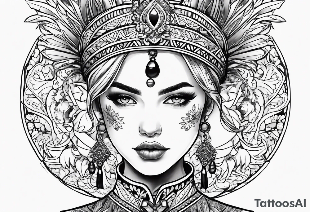 dress tattoo designs Vietnamese Tattoo Designs