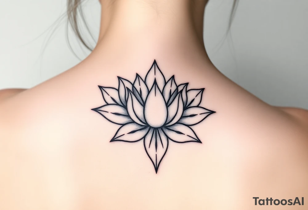 lotus flower frost tattoo idea