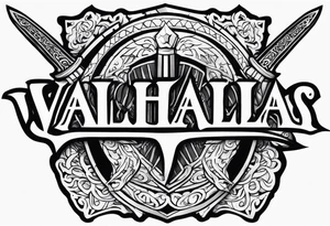 Valhalla
sword armour tattoo idea
