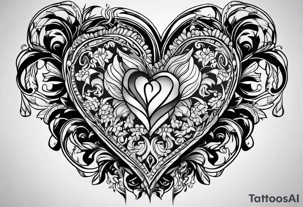 un corazon tattoo idea