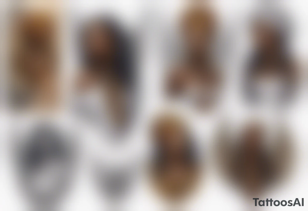 African angel on a balcony tattoo idea