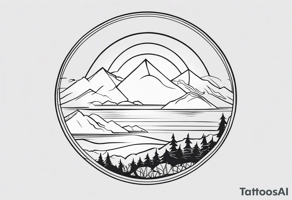 Kazhak inspired tattoo idea for a small tattoo, outdoors-y themed tattoo idea