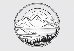Kazhak inspired tattoo idea for a small tattoo, outdoors-y themed tattoo idea