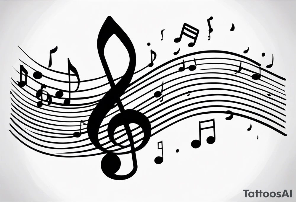 Music Notes Melody tattoo idea