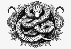 Snake on a sword tattoo idea