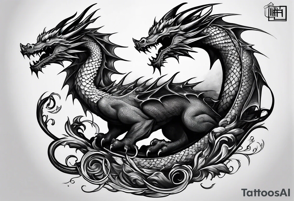 dragon collarbone tattoo idea