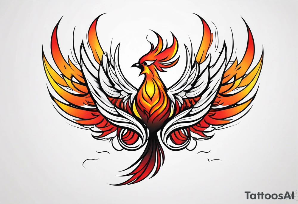 phoenix in fire tattoo idea
