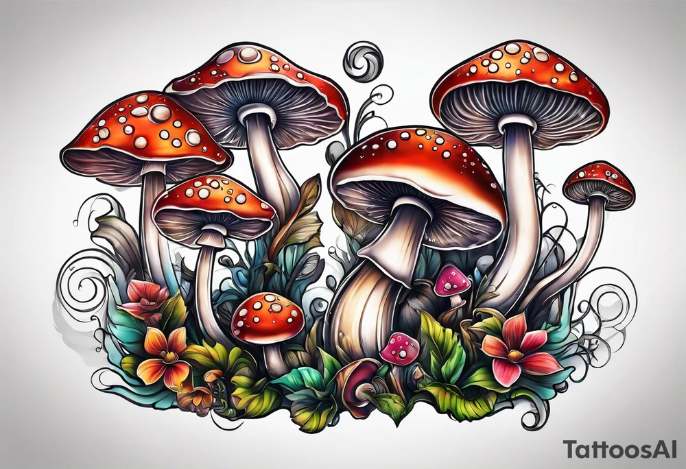 "Graceful Mushrooms" tattoo idea