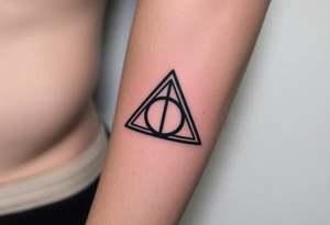 deathly hallows symbol from harry potter tattoo idea