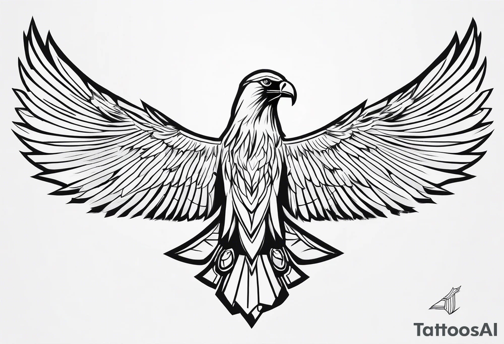 condor wingstips pointing down tattoo idea
