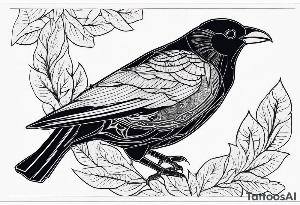 alpine chough tattoo idea