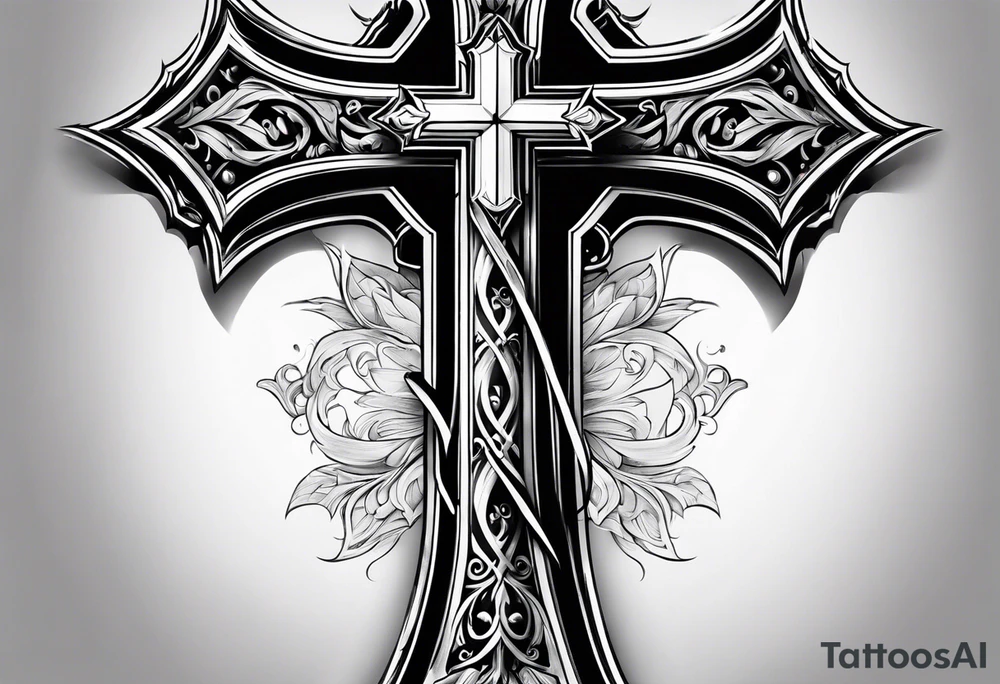 cross for the wrist tattoo idea