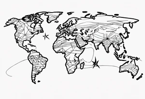 Travel flightpath tattoo idea
