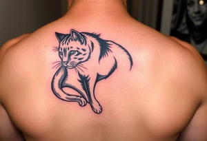 black cat tattoo idea