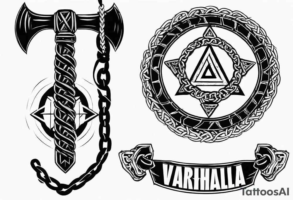 Valhalla berserker round shield axe
Valknut barbed wire chains tattoo idea Valhalla berserker round shield axe
Valknut barbed wire chains tattoo idea