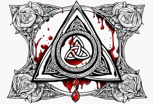 Triquetra tattoo dripping blood tattoo idea