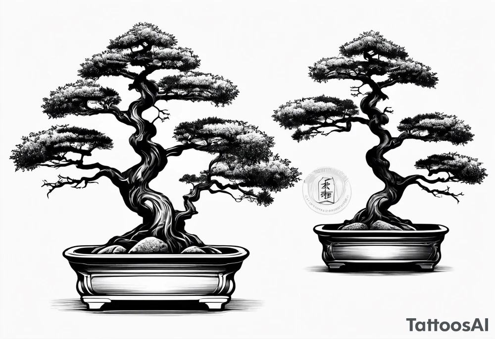 Bonsai tree
With words tattoo idea