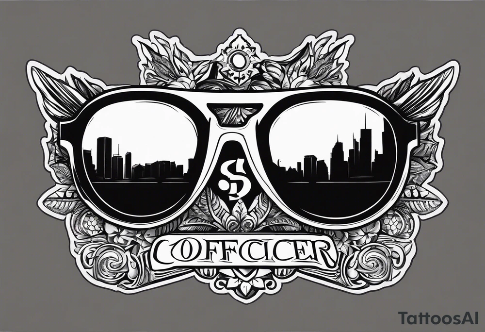 sunglasses Officer tattoo idea