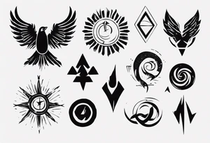 Symbol to remind being average tattoo idea