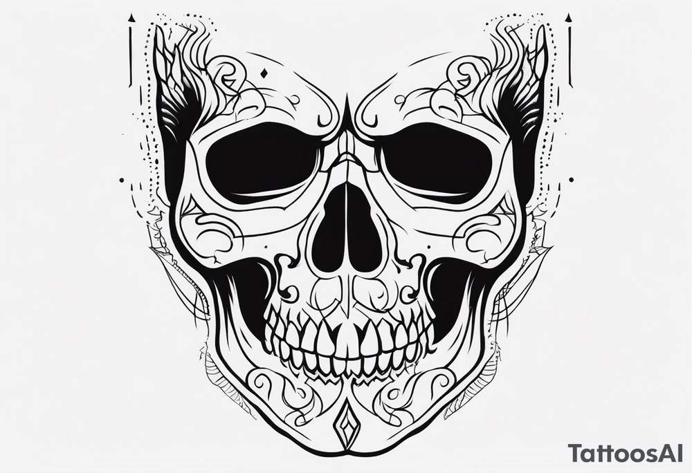 SKULL FACE tattoo idea