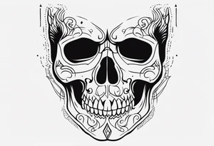 SKULL FACE tattoo idea